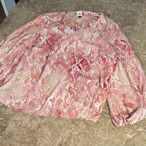 Women's Pink Snake Patterned Top